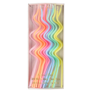 Meri Meri Pastel Swirly Candles (Set of 20), Meri Meri, 1st Birthday, 2nd Birthday, 3rd Birthday, 4th Birthday, 5th Birthday, Birthday, Birthday Candle, Fifth Birthday, First Birthday, First 