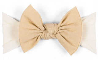 Baby Bling Metallic Knot Headband-Gold on Ivory, Baby Bling, Baby Bling, Baby Bling Americana, Baby Bling Bows, Baby Bling Headband, Baby Bling Headbands, Baby bling Knot Headband, Baby Bling