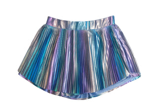 MIA New York Pleated Skort - Blue, MIA New York, cf-size-large-12, cf-type-shorts, cf-vendor-mia-new-york, Metallic Skort, MIA, MIA New York, Pleated Skort, Skort, Shorts - Basically Bows & B