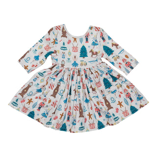 Mila & Rose Nutcracker 3/4 Sleeve Twirl Dress w/Pockets, Mila & Rose, All Things Holiday, Christmas, Christmas Dress, Jolly Holiday Sale, Mila & Rose, Mila & Rose 3/4 Sleeve Twirl Dress w/Poc