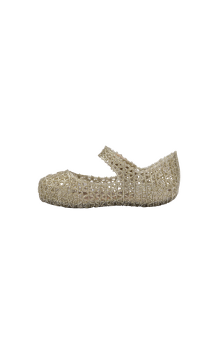 Mini Melissa Mini Campana Papel - Gold, Grendene, Campana, cf-size-10, cf-size-11, cf-size-12, cf-size-6, cf-size-7, cf-size-8, cf-size-9, cf-type-shoes, cf-vendor-grendene, Glitter, Gold Gli
