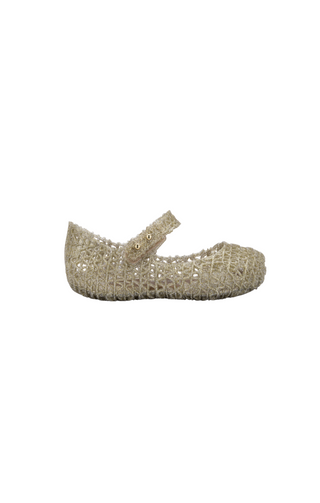 Mini Melissa Mini Campana Papel - Gold, Grendene, Campana, cf-size-10, cf-size-11, cf-size-12, cf-size-6, cf-size-7, cf-size-8, cf-size-9, cf-type-shoes, cf-vendor-grendene, Glitter, Gold Gli
