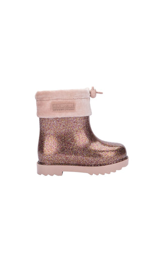 Mini Melissa Rain Boot III BB - Pink Glitter, Mini Melissa, cf-size-10, cf-size-7, cf-size-8, cf-size-9, cf-type-shoes, cf-vendor-mini-melissa, Girls Boots, Glitter Rain Boot, Mini Melissa, M