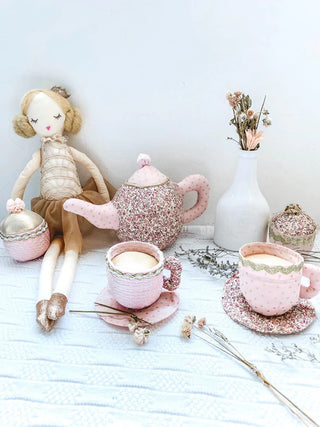 Mon Ami Plush Floral Toy Tea Set (3pc), Mon Ami, Floral Tea Party, Mon Ami, Mon Ami Designs, Mon Ami Plush Floral Toy Tea Set (3pc), Plush, Plush Cupcake, Plush Tea Party, Tea Party, Tea Part