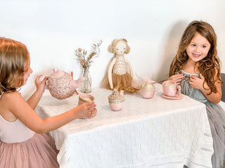 Mon Ami Plush Floral Toy Tea Set (3pc), Mon Ami, Floral Tea Party, Mon Ami, Mon Ami Designs, Mon Ami Plush Floral Toy Tea Set (3pc), Plush, Plush Cupcake, Plush Tea Party, Tea Party, Tea Part