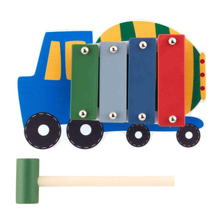 Mud Pie Construction Wood Xylophone Toy, Mud Pie, Bulldozer, Cement Truck, cf-type-instrument, cf-vendor-mud-pie, Construction, Construction Wood Xylophone Toy, Dump Truck, Mud Pie, Mud Pie W