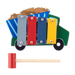 Mud Pie Construction Wood Xylophone Toy, Mud Pie, Bulldozer, Cement Truck, cf-type-instrument, cf-vendor-mud-pie, Construction, Construction Wood Xylophone Toy, Dump Truck, Mud Pie, Mud Pie W