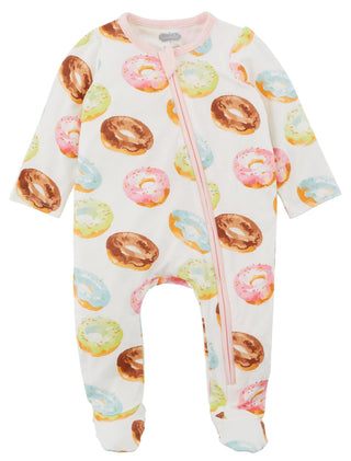Mud Pie Donut Sleeper w/Zipper, Mud Pie, cf-size-3-6-months, cf-type-footie, cf-vendor-mud-pie, CM22, Cookie Footie, Cookie Sleeper w/Zipper, Cookies, Footie with Zipper, JAN23, Mud Pie Footi