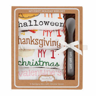 Mud Pie My 1st Holiday Bib Set, Mud Pie, 1st Christmas Bib, All Things Holiday, cf-type-bib-set, cf-vendor-mud-pie, Christmas Bib, First Thanksgiving Bib, Halloween, Halloween Bibs, Holiday B