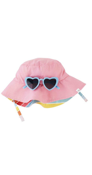 Mud Pie Rainbow Hat & Sunglasses Set, Mud Pie, cf-type-sun-hat, cf-vendor-mud-pie, CM22, Girls Sun Hat, JAN23, Mud Pie, Mud Pie Hat, Mud Pie Rainbow Hat & Sunglasses Set, Rainbow, Rainbows, S
