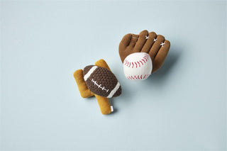 Mud Pie Sports Knit Rattle Baseball, Mud Pie, Baby Gift, Baby Rattle, Baby Shower, Baby Shower for Boy, Baby Shower Gift, Baby shower Girft, Baseball, Boy Baby Shower Gift, cf-type-rattle, cf