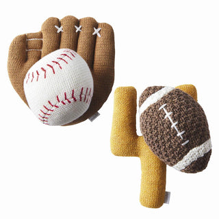 Mud Pie Sports Knit Rattle Baseball, Mud Pie, Baby Gift, Baby Rattle, Baby Shower, Baby Shower for Boy, Baby Shower Gift, Baby shower Girft, Baseball, Boy Baby Shower Gift, cf-type-rattle, cf
