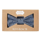 Mud Pie Chambray w/Navy Dot Bow Tie, Mud Pie, Bow Tie, Boys Bow Tie, Chambray, JAN23, Mud Pie, Mud Pie Bow Tie, Polka Dot, Bow Tie - Basically Bows & Bowties