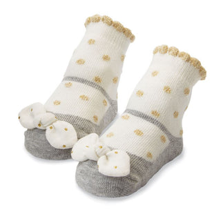 Mud Pie Gold Dot Bow Socks, Mud Pie, Bows, JAN23, Mud Pie, Mud Pie Baby, Mud Pie Socks, Socks, Socks - Basically Bows & Bowties
