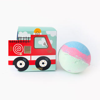Musee Firetruck Bath Balm, Musee, Bath Balm, Bath Bomb, cf-type-bath-bomb, cf-vendor-musee, EB Boy, EB Boys, EB Girls, Ethically sourced, Fire Truck, Firefighter, Firetruck, Made in the USA, 