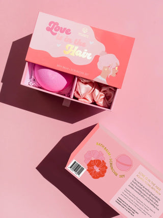 Musee Love Is In The Hair Bath Balm + Scrunchies Set, Musee, Bath Balm, Bath Bomb, cf-type-bath-bomb, cf-vendor-musee, Ethically sourced, Love Is In The Hair, Made in the USA, Musee, Musee Ba