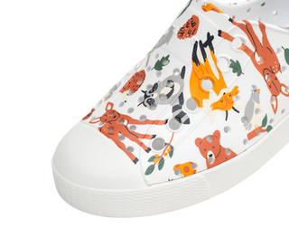 Native Jefferson Print - Shell White/ Shell White/ Foxtail Forest Friends, Native, Boys Shoes, cf-size-c10, cf-size-c11, cf-size-c12, cf-size-c13, cf-size-c4, cf-size-c5, cf-size-c7, cf-size-