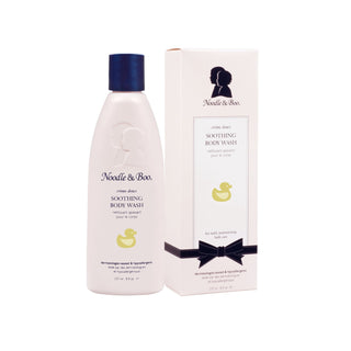 Noodle & Boo Soothing Body Wash in 8oz carton, gentle bath and body cleanser with soft, creamy texture and calming scent.