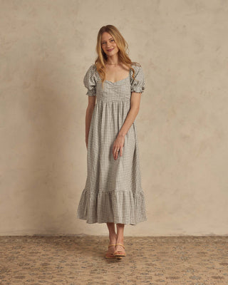 Noralee Women's Chloe Dress in Dusty Blue Gingham, Noralee, cf-size-small, cf-type-dress, cf-vendor-noralee, Chloe Dress, Dusty Blue Gingham, Nora Lee, Nora Lee Women's Dress, Noralee, Norale