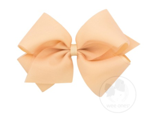 King Overlay Grosgrain Bow on Clippie (50+ Colors), Wee Ones, cf-size-antique-white, cf-size-aqua, cf-size-black, cf-size-blue, cf-size-blue-vapor, cf-size-coffee, cf-size-colonial-rose, cf-s