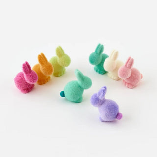 One Hundred 80 Degrees Mini Flocked Seated Bunny, One Hundred 80 Degrees, Bunny, cf-vendor-one-hundred-80-degrees, Easter, Easter Basket Ideas, Easter Bunny, Flocked Bunny, One Hundred 80 Deg