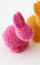 One Hundred 80 Degrees Mini Flocked Seated Bunny, One Hundred 80 Degrees, Bunny, cf-vendor-one-hundred-80-degrees, Easter, Easter Basket Ideas, Easter Bunny, Flocked Bunny, One Hundred 80 Deg