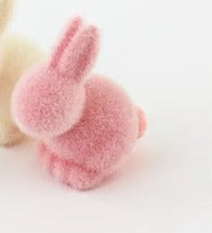One Hundred 80 Degrees Mini Flocked Seated Bunny, One Hundred 80 Degrees, Bunny, cf-vendor-one-hundred-80-degrees, Easter, Easter Basket Ideas, Easter Bunny, Flocked Bunny, One Hundred 80 Deg