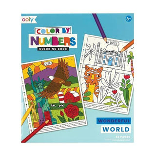 Ooly Color By Number Coloring Book - Wonderful World, Ooly, Color By Number Coloring Book, Coloring Book, EB Boy, EB Boys, EB Girls, Ooly, Ooly Color By Number Coloring Book, Stocking Stuffer