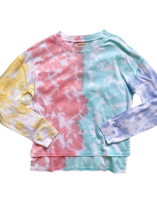 Paper Flower Multi-Color Tie Dye L/S Top, Paper Flower, cf-size-large-12, cf-size-medium-8-10, cf-size-xlarge-14, cf-type-tee, cf-vendor-paper-flower, CM22, Girls Tank Top, JAN23, Long Sleeve