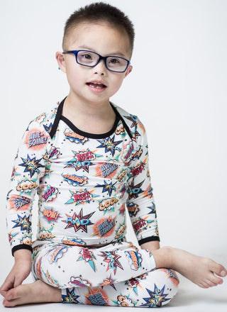 Peregrine Kidswear Comic Premium Toddler 2pc Pajama Set, Peregrine Kidswear, Bamboo Pajamas, Black Friday, CM22, Comics, Cyber Monday, Els PW 5060, Els PW 8258, End of Year, End of Year Sale,