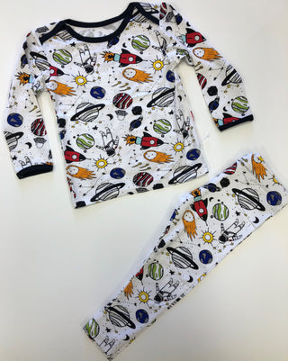 Peregrine Kidswear Space Doddle Premium Toddler 2pc Pajama Set, Peregrine Kidswear, Astronaut, Bamboo Pajamas, CM22, Pajamas, Peregrine, Peregrine Blanket, Peregrine Kidswear, Peregrine Sleep