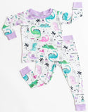 Little Sleepies Pink/Purple Dinosaurs Bamboo 2pc Pajama Set, Little Sleepies, Bamboo Pajama, Bamboo Pajama Set, Bamboo Pajamas, Bestaroo Pajamas, CM22, Dino, Dinosaurs, Little Sleepies, Littl