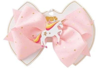 Mud Pie Acrylic Unicorn Hair Bow on Clippie - Pink or White, Mud Pie, Els PW 5060, JAN23, Mud Pie, Mud Pie Acrylic Unicorn Hair Bow on Clippie, Mud Pie Acrylic Unicorn Pink Hair Bow on Clippi