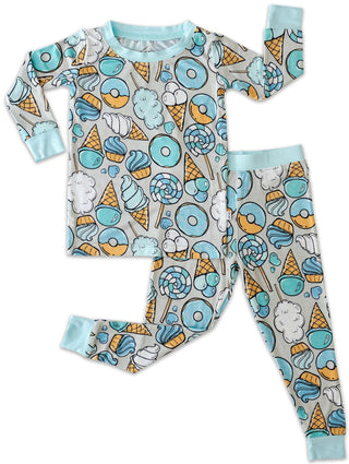 Little Sleepies Gray Sweet Treats Bamboo 2pc Pajama Set, Little Sleepies, Bamboo Pajama, Bamboo Pajama Set, Bamboo Pajamas, Bestaroo Pajamas, CM22, Little Sleepies, Little Sleepies Gray Sweet