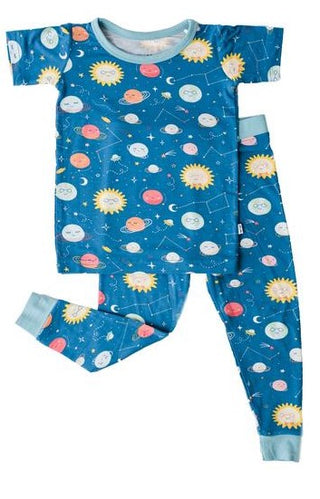 Little Sleepies Space S/S Bamboo 2pc Pajama Set, Little Sleepies, Bamboo Pajama, Bamboo Pajama Set, Bamboo Pajamas, Bestaroo Pajamas, CM22, Little Sleepies, Little Sleepies Bamboo, Little Sle