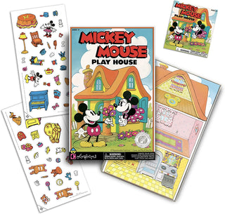 Crafttastic Colorforms® Disney Retro Mickey Mouse Playhouse Set, Playmonster, cf-type-activity-toys, cf-vendor-playmonster, Colorforms, Crafttastic, Disney Mickey Mouse, Mickey Mouse Playhou