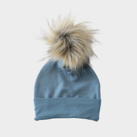 Babysprouts Pom Hat in Slate Blue, Babysprouts, Babysprouts, Babysprouts Beanie, Babysprouts Pom Hat, Beanie, Beanie hat, cf-size-0-3-months, cf-size-1-3y, cf-size-3-6-months, cf-size-4-6y, c