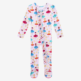 Posh Peanut Adalyn Ruffled Zippered Footie, Posh Peanut, Adalyn, Posh Peanut, Posh Peanut Footie, Posh Peanut Footie with Zipper, Posh Peanut Ruffled Zippered Footie, Posh Peanut Zippered Foo