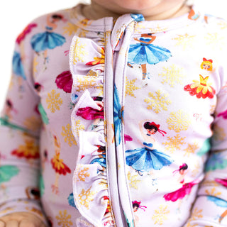 Posh Peanut Adalyn Ruffled Zippered Footie, Posh Peanut, Adalyn, Posh Peanut, Posh Peanut Footie, Posh Peanut Footie with Zipper, Posh Peanut Ruffled Zippered Footie, Posh Peanut Zippered Foo