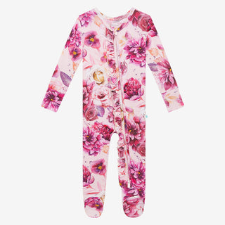 Posh Peanut Amira Ruffled Zippered Footie, Posh Peanut, Amira, Posh Peanut, Posh Peanut Amira, Posh Peanut Footie, Posh Peanut Footie with Zipper, Posh Peanut Ruffled Zippered Footie, Posh Pe