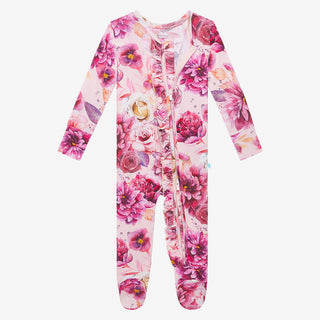 Posh Peanut Amira Ruffled Zippered Footie, Posh Peanut, Amira, Posh Peanut, Posh Peanut Amira, Posh Peanut Footie, Posh Peanut Footie with Zipper, Posh Peanut Ruffled Zippered Footie, Posh Pe