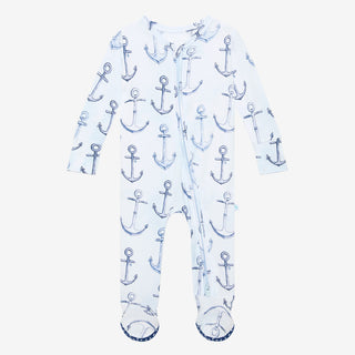 Posh Peanut Anchors Away Zippered Footie, Posh Peanut, Posh Peanut, Posh Peanut Anchors Away, Posh Peanut Anchors Away Zippered Footie, Posh Peanut Footie, Posh Peanut Footie with Zipper, Pos