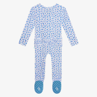 Posh Peanut Andina Ruffled Zippered Footie, Posh Peanut, Andina, Posh Peanut, Posh Peanut Footie, Posh Peanut Footie with Zipper, Posh Peanut Ruffled Zippered Footie, Posh Peanut Zippered Foo