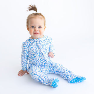 Posh Peanut Andina Ruffled Zippered Footie, Posh Peanut, Andina, Posh Peanut, Posh Peanut Footie, Posh Peanut Footie with Zipper, Posh Peanut Ruffled Zippered Footie, Posh Peanut Zippered Foo
