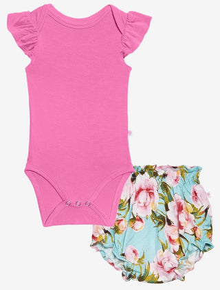 Posh Peanut Bubblegum Capsleeve Bodysuit & Carolina Floral Bloomer Set, Posh Peanut, Black Friday, Cyber Monday, Els PW 8258, End of Year, End of Year Sale, Infant Girls, Posh Peanut, Posh Pe