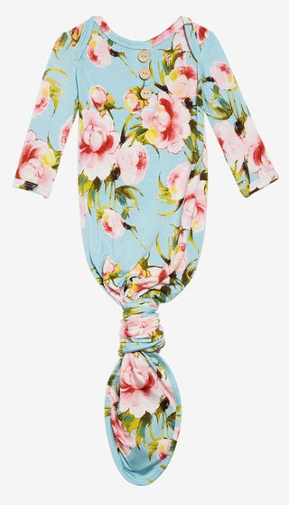Posh Peanut Carolina Floral Button Knotted Gown, Posh Peanut, Baby, Black Friday, Cyber Monday, Infant, Knotted Gown, Layette Gown, Posh PEanut, Posh Peanut Carolina Floral, Posh Peanut Carol