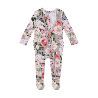 Posh Peanut Cassie Ruffled Zippered Footie, Posh Peanut, Posh Custom Sale, Posh Peanut, Posh Peanut Cassie, Posh Peanut Cassie Ruffled Zippered Footie, Posh Peanut Footie, Posh Peanut Footie 