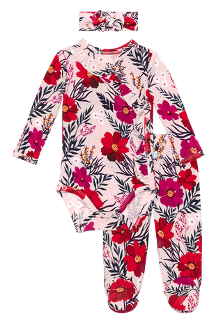 Posh Peanut Chloe Ruffled Kimono Set, Posh Peanut, Posh Peanut, Posh Peanut 3-piece set includes headband, Posh Peanut Chloe, Posh Peanut Chloe Ruffled Kimono Set, Posh Peanut Fall 2020, Posh