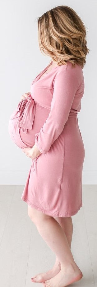 Posh Peanut Dusty Rose Mommy Robe, Posh Peanut, Maternity Robe, Nursing Robe, Posh Custom Sale, Posh Peanut, Posh Peanut Dusty Rose, Posh Peanut Dusty Rose Mommy Robe, Posh PEanut Mommy Robe,