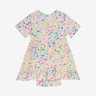 Posh Peanut Estelle Short Sleeve Ruffled Bodysuit Dress, Posh Peanut, Estelle, Posh Peanut, Posh Peanut Estelle, Posh Peanut Short Sleeve Ruffled Bodysuit Dress, POSH40, Short Sleeve Ruffled 